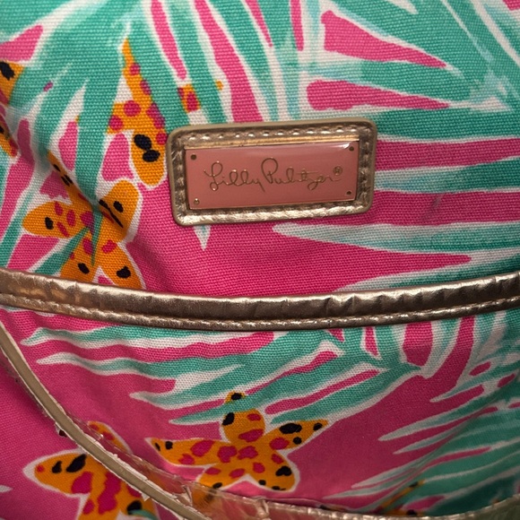Lilly Pulitzer Pink and Green Tropical Tote - Picture 2 of 8